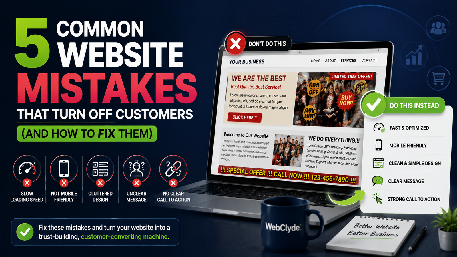 5 Common Website Mistakes That Turn Off Customers (And How to Fix Them)
