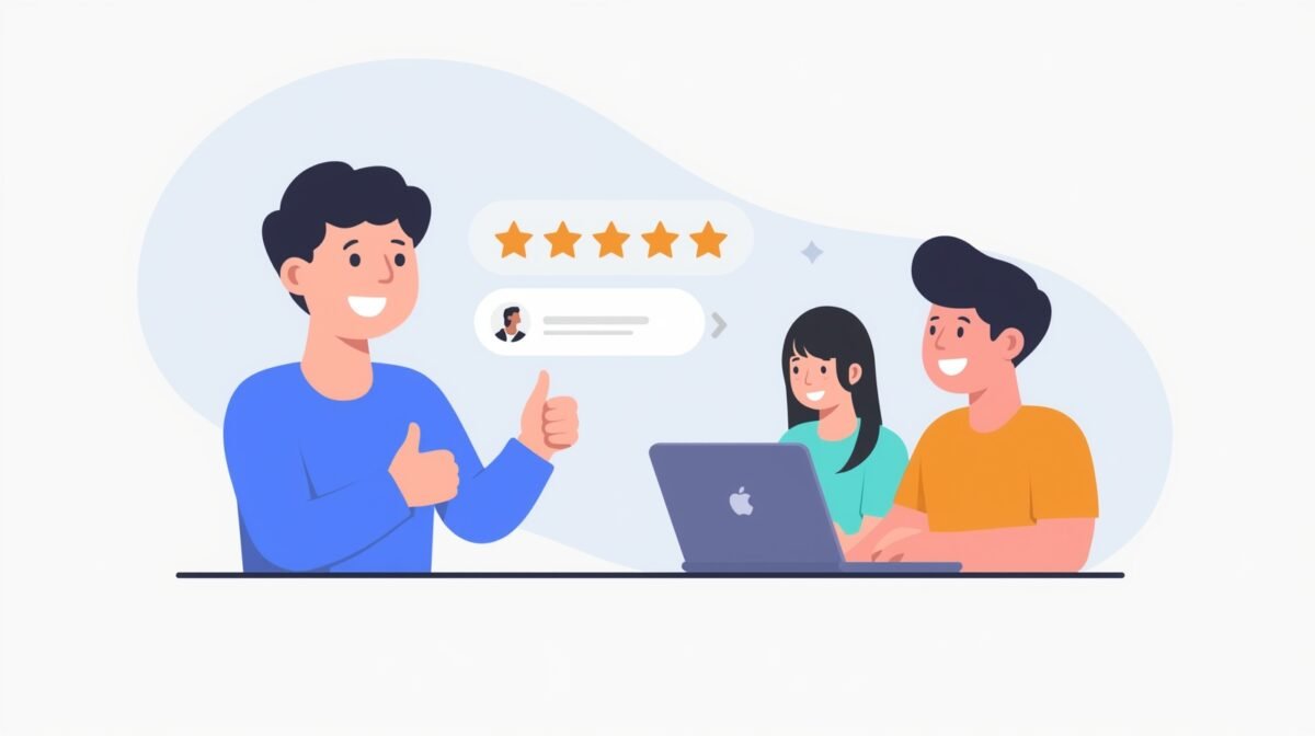 Ask for and show off customer reviews