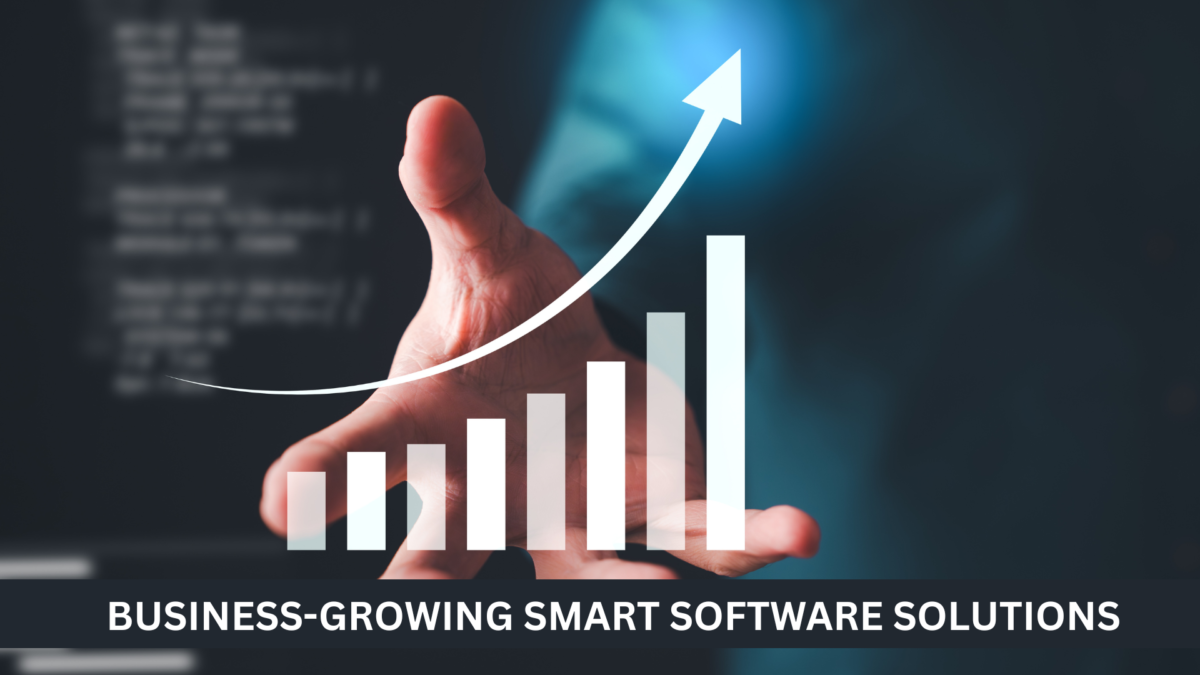 Smart software solutions for local business showing automated booking, invoicing, and analytics dashboards with modern interface