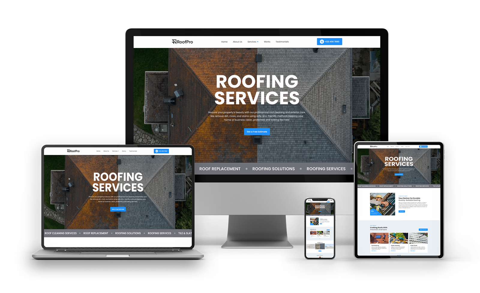 Image of a website prototype developed by Webclyde with a clean and modern aesthetic.