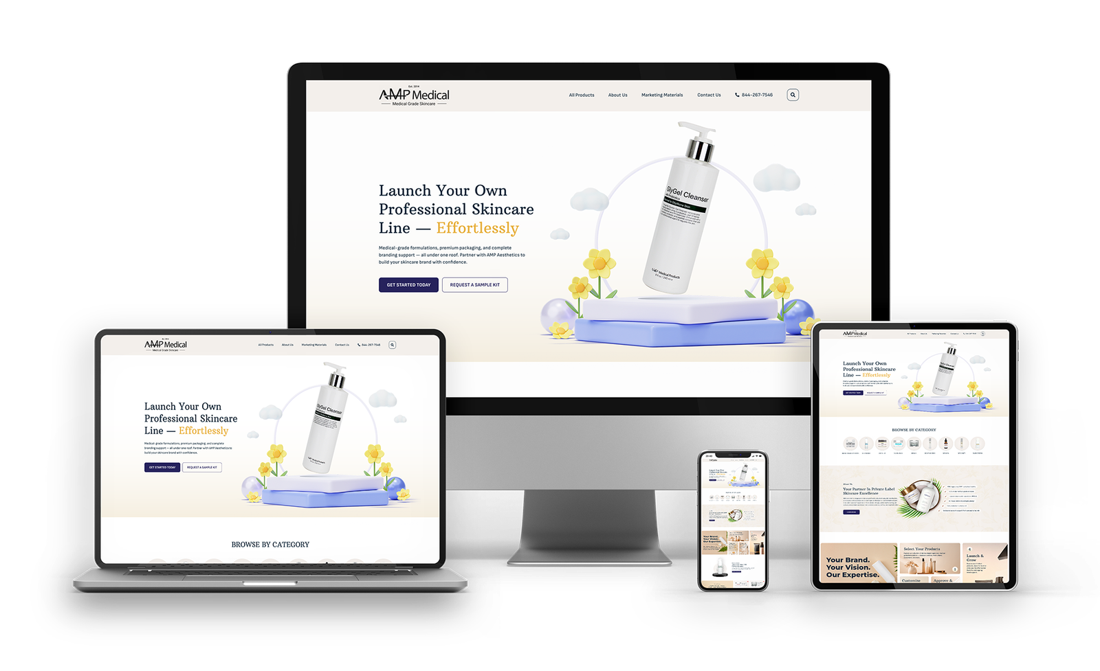 Web design mockup crafted by Webclyde displaying professional layout and branding