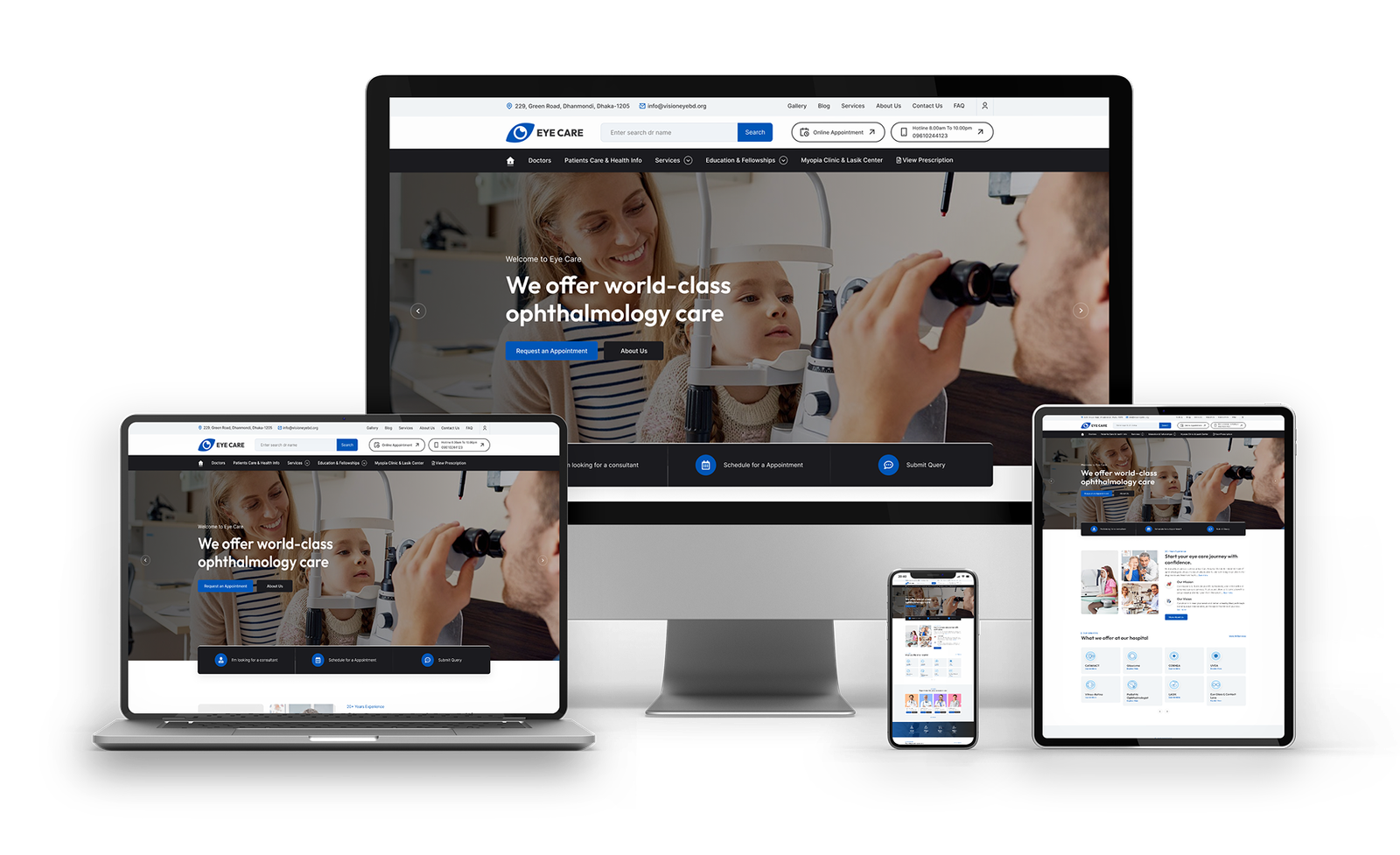 Responsive website layout designed by Webclyde for modern web experiences.