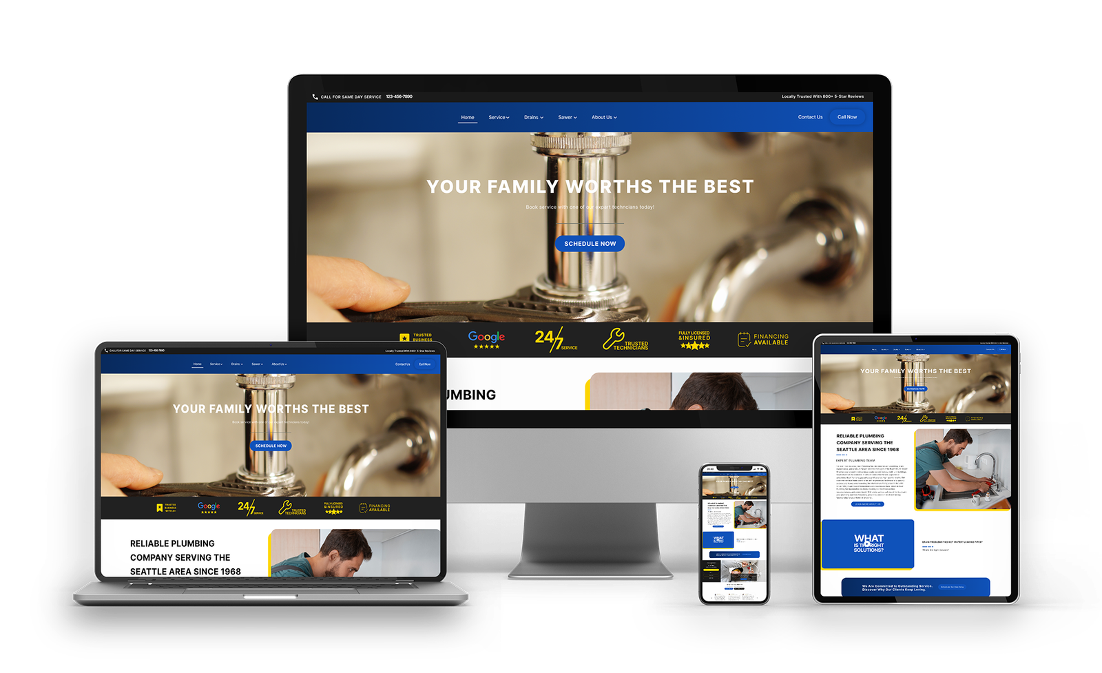 Showcase of Webclyde’s web development capabilities through a minimal UI design