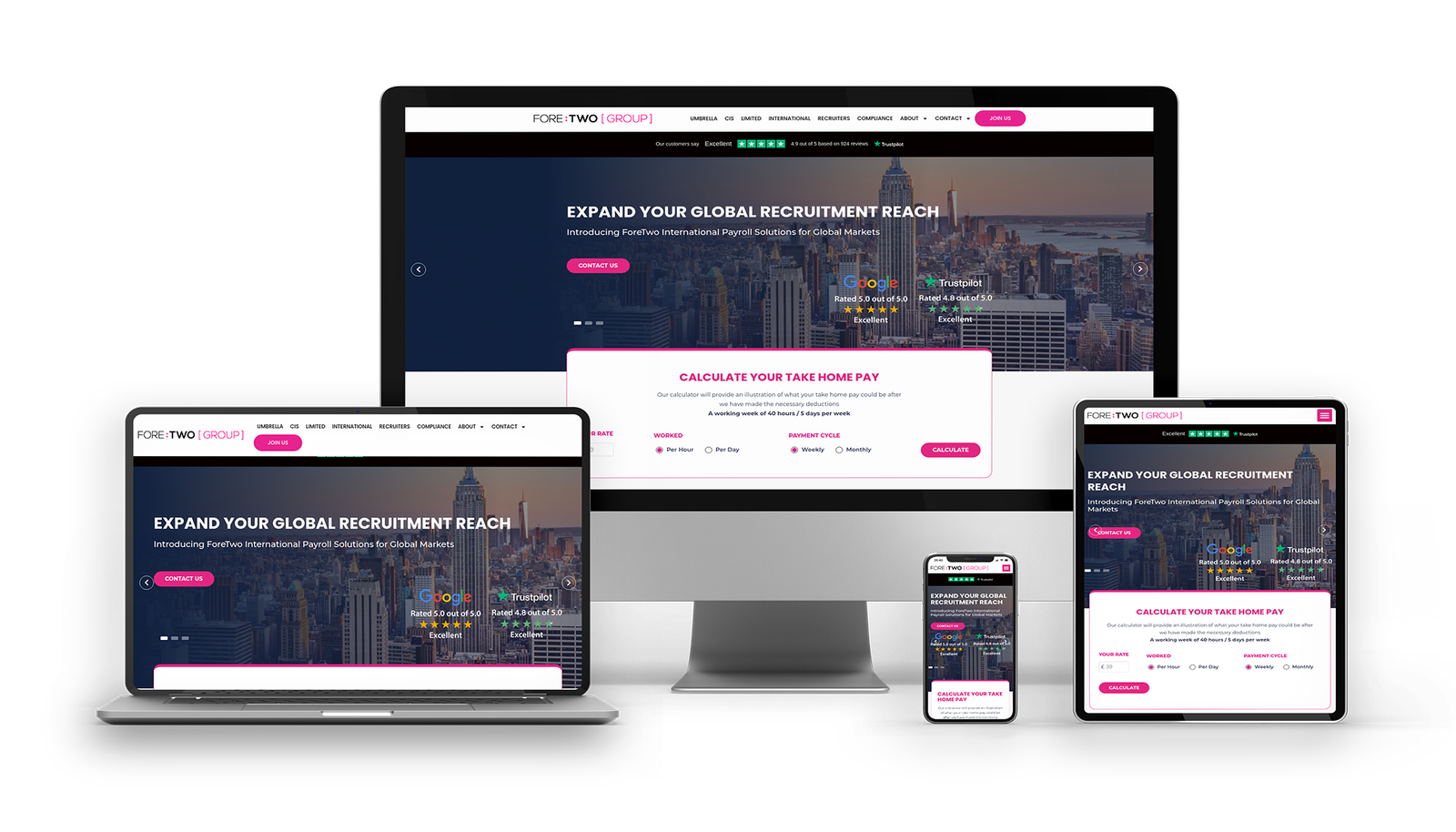 Modern website interface designed by Webclyde with balanced typography and layout.