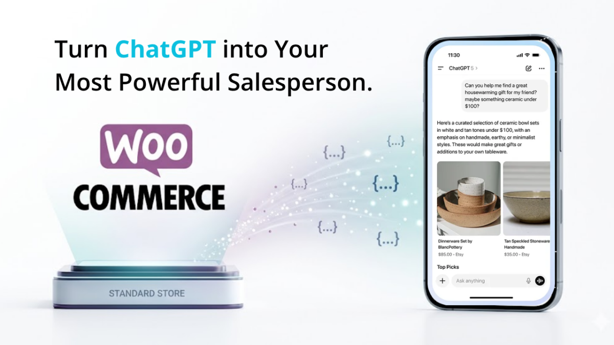 WooCommerce store products being discovered in a ChatGPT conversation using Merchant AI Feed
